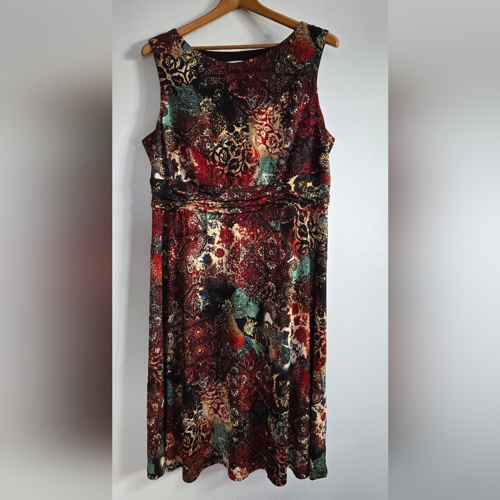 Multicolor Sleeveless Dress 20W